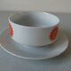 Old saucière bowl décor big orange flower 1970s Winterling Bavaria