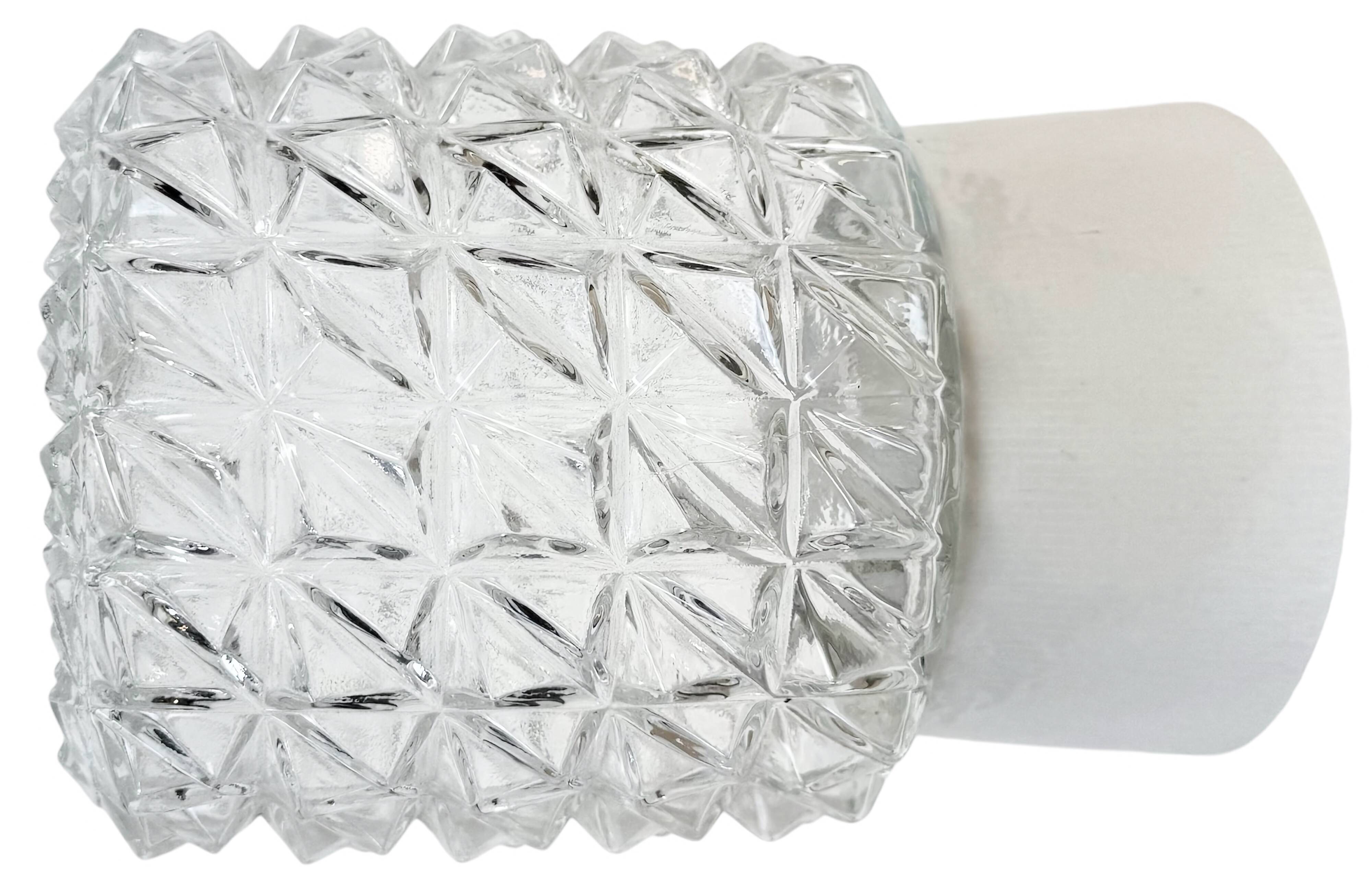 Vintage White Porcelain Ceiling Light, 1970s