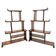 Pair of rare stepped shelves / room dividers in antique Art Deco style.