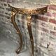 Louis XV style console in carved wood with marble top