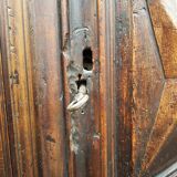 Armoire deux corps haut en retrait style Louis XIII