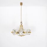 Lustre en laiton & fleurs Simon & Schelle.
