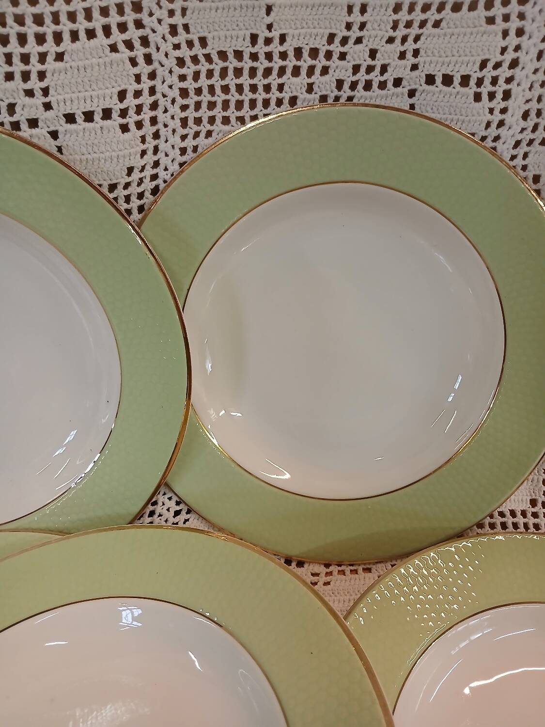 12 antique soup plates from L'Amandinoise