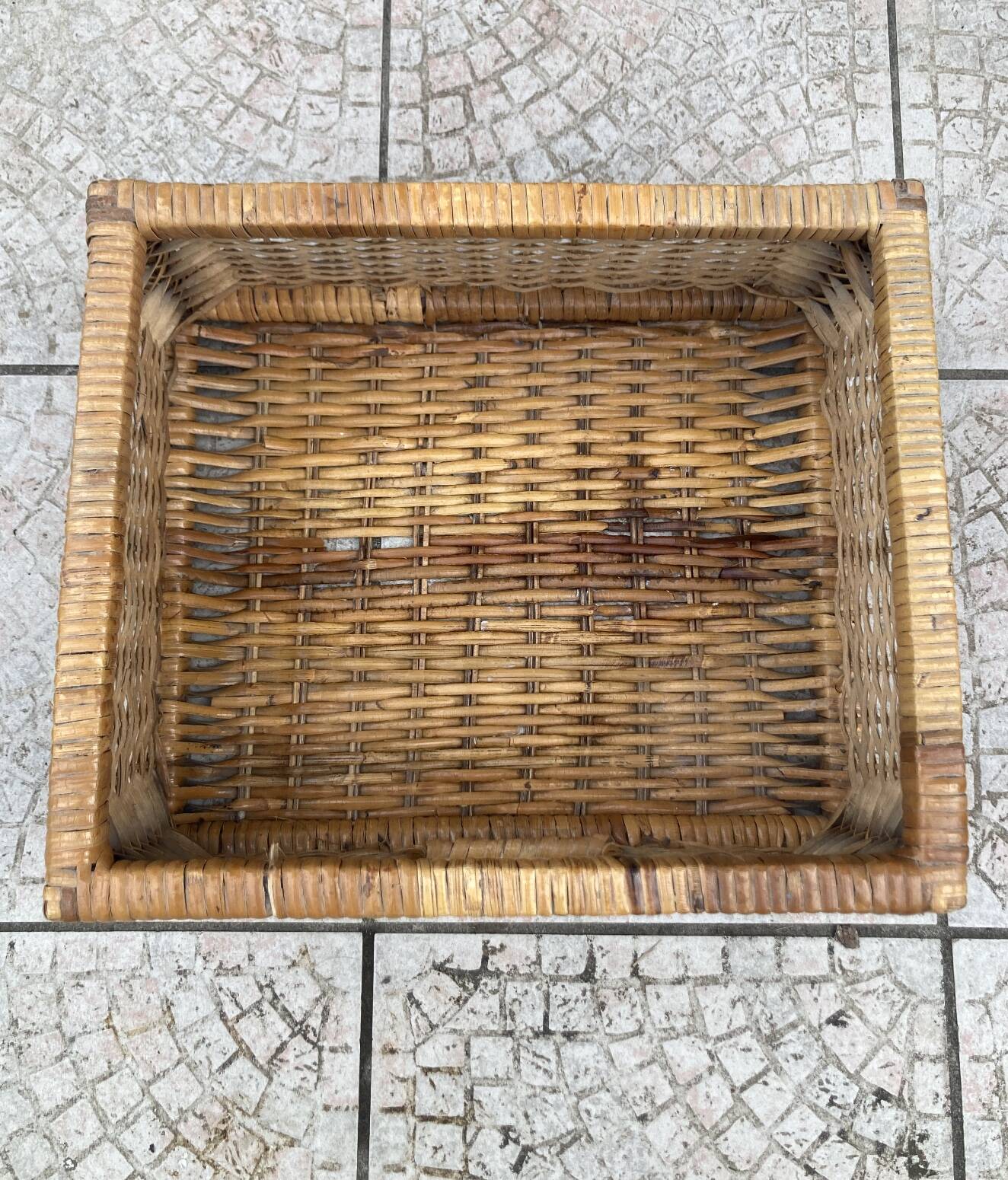 Vintage rattan chiffonier