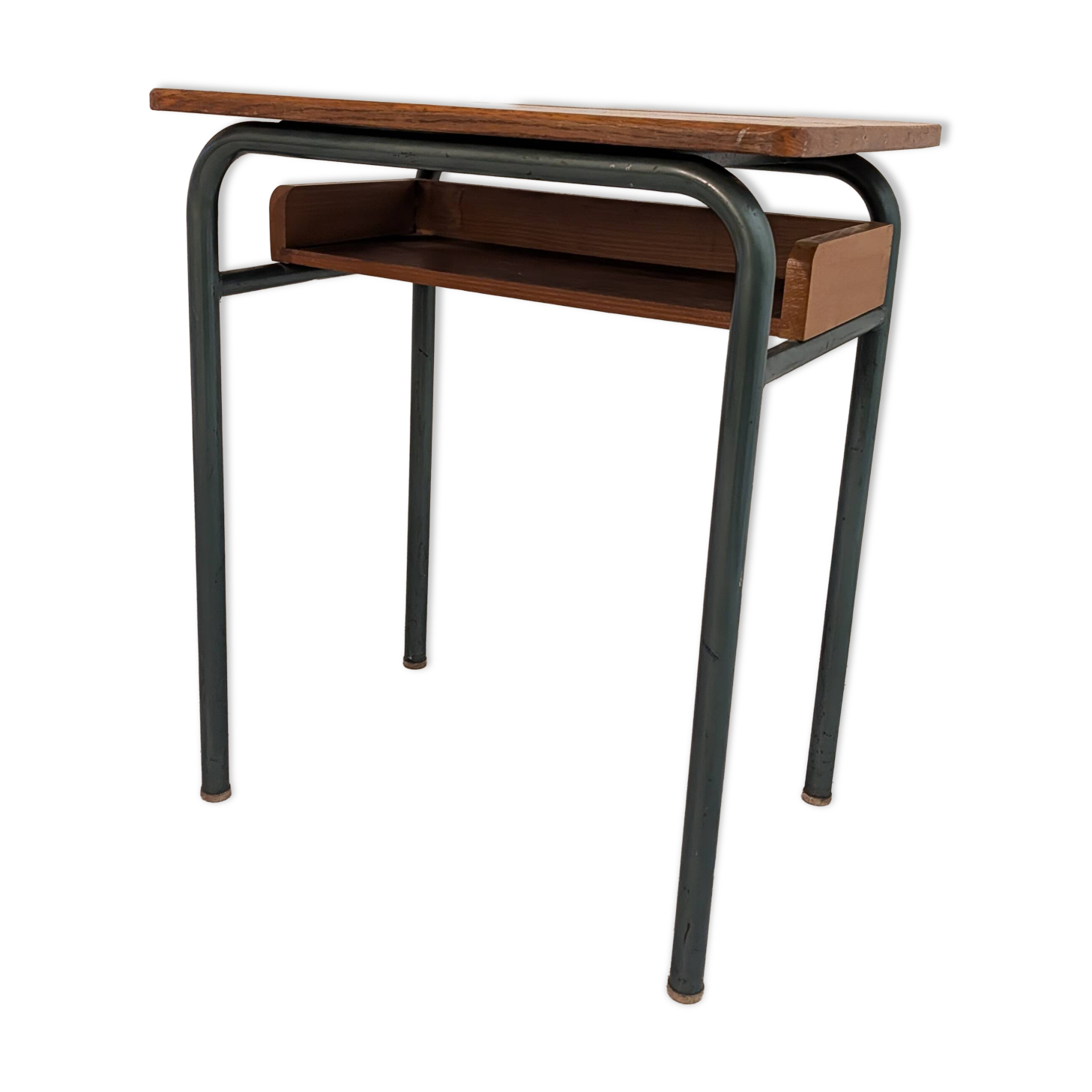 Vintage wooden and metal school desk