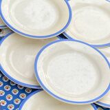 Lot Assiettes en grès moucheté
