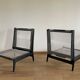 Paire de chauffeuses par Georges Tigien, 1950
