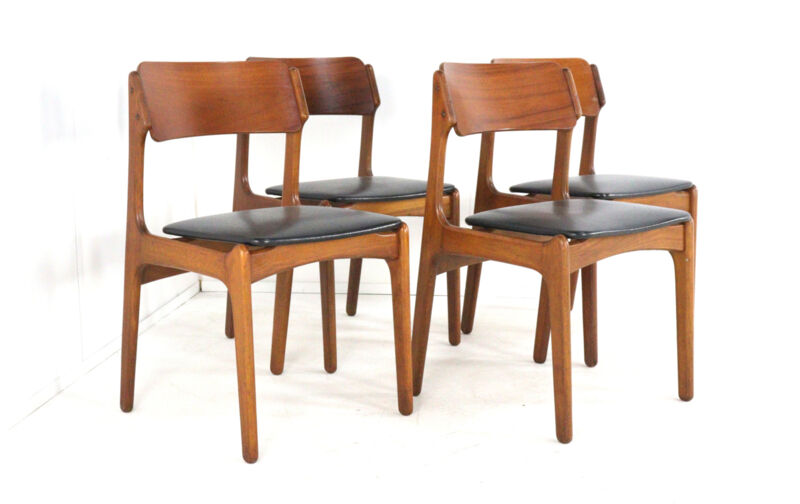 Set of 4 chairs - vintage teak