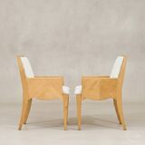 Paire de chaises / fauteuils en bois – Travail moderniste