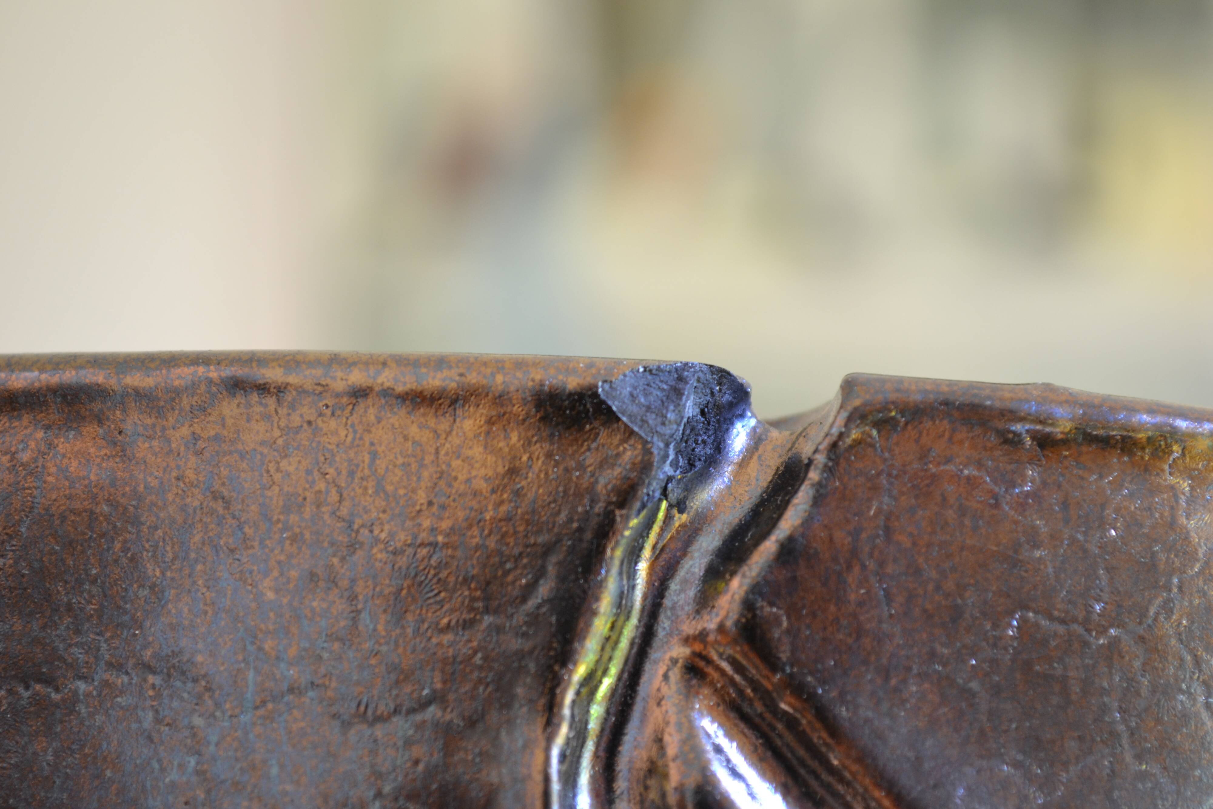 Vase sculpture from the artist residencies at the Ravel pottery workshop.