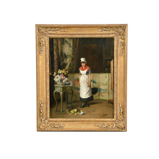 Painting "Soubrette" signed Auguste Serrure