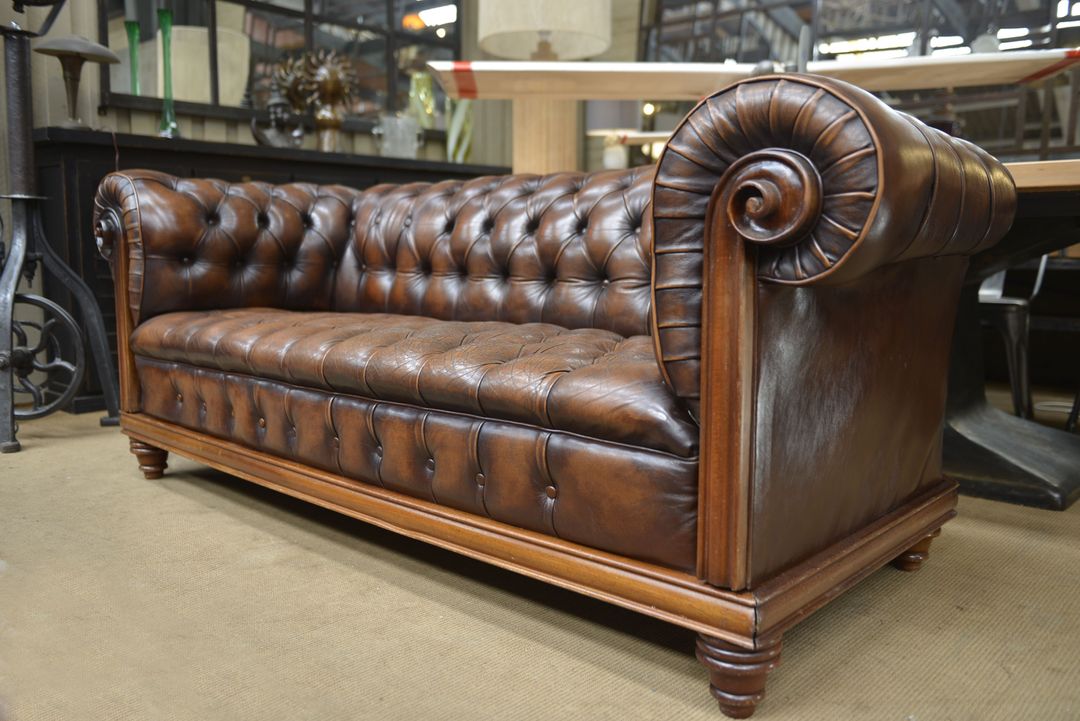 Chesterfield leather sofa