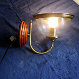 Glass sconce brass gold