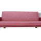 Sofa vintage red leatherette convertible