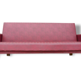 Sofa vintage red leatherette convertible