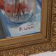 Original Swedish oil on canvas – “Woman with Flowers” by Bendt Lauritzen – signed, framed 82 × 72 cm (32.3" × 28.3")