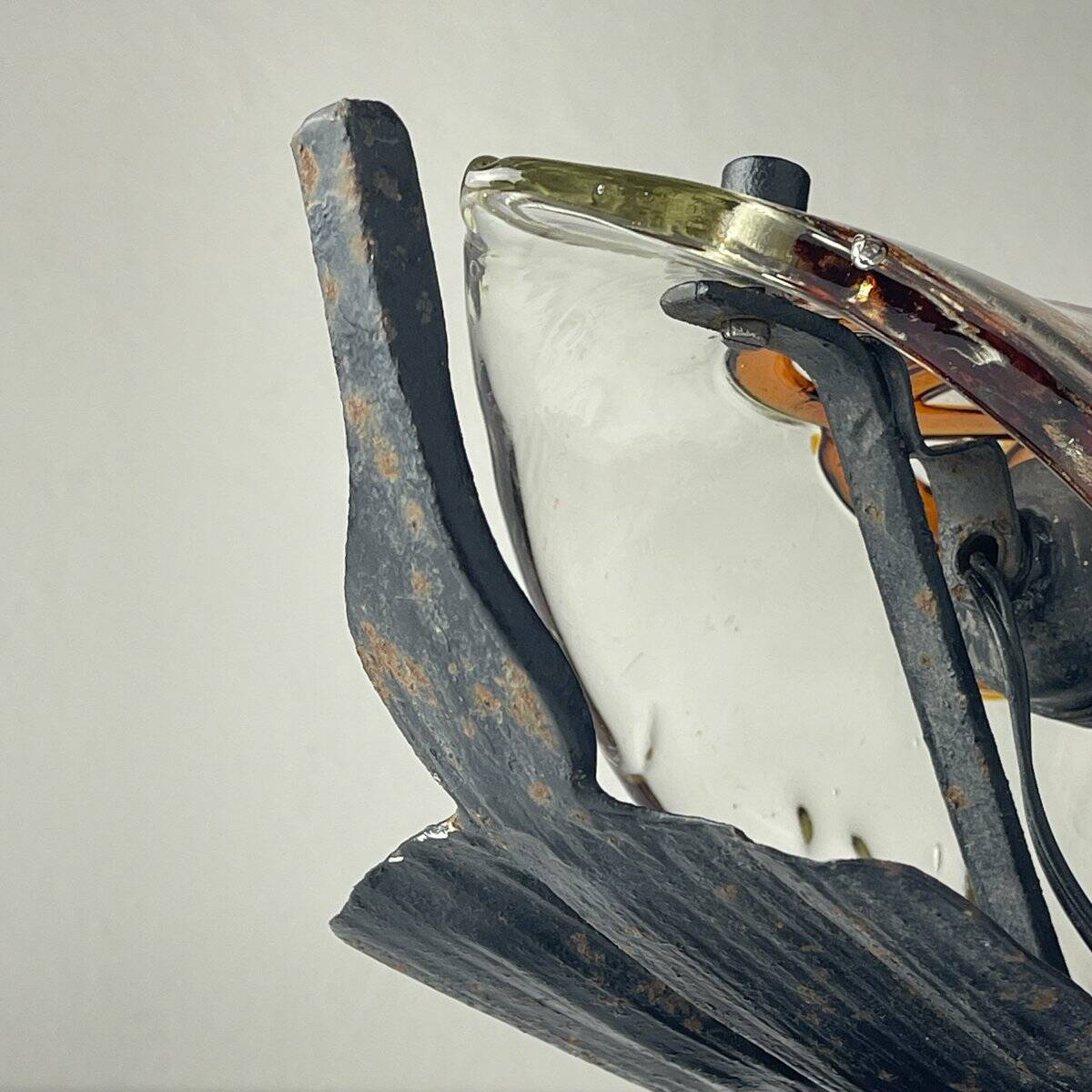 Vintage brutalist wall lamp, Italy, 1970s