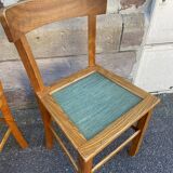 4 chairs bistrot 1950 design wood