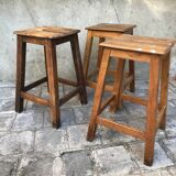 1950 wooden handle stools