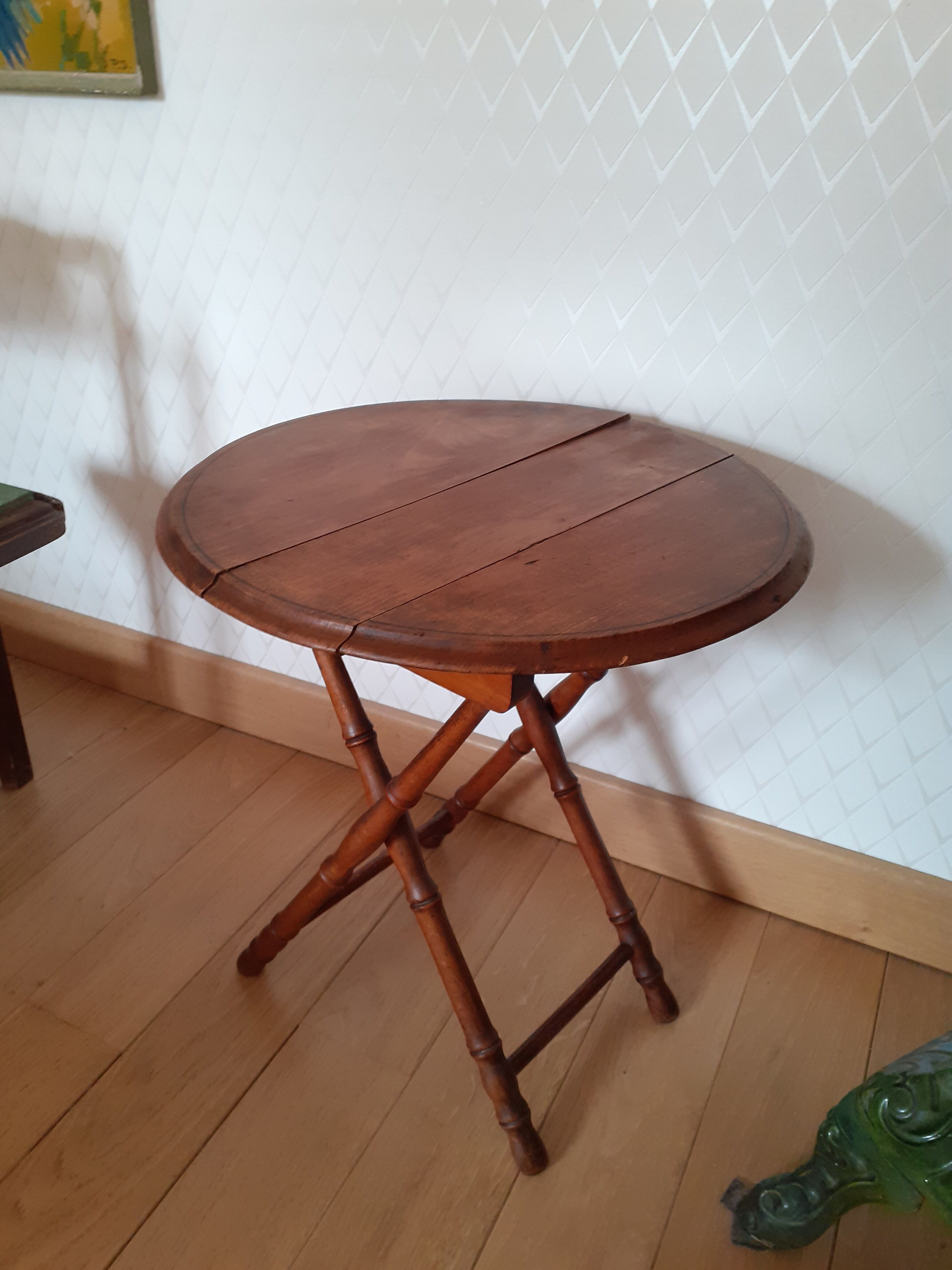 Old folding side table