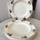 Lot de 7 assiettes plates Terre de Fer modèle "Romeo" début XXème