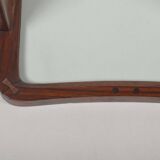 Italian coffee table with glass top in the style of Ico Parisi, 1950s