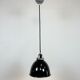 Industrial black enamel pendant lamp, 1950s