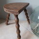 Duo wooden tripod stools