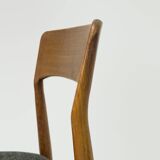 Teak and Wool Dining Chairs from Korup Stolefabrik, 1960s, Set of 4