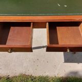 Desk green leather top