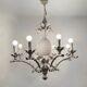 Large Hollywood Regency pineapple chandelier, 1980s