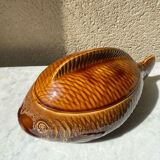 Ceramic fish tureen from sarreguemines