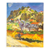 Oil on canvas landscape of Provence