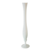 Twisted foot opaline vase, white, 1970