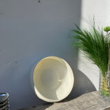 Large white and gold porcelain salad bowl from Lunéville