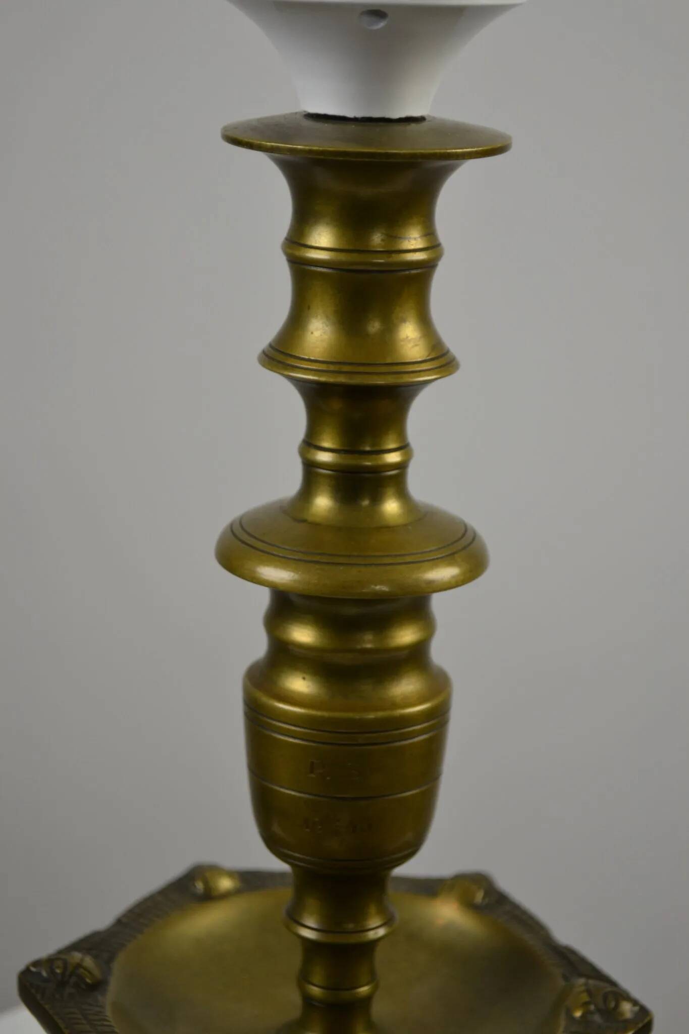 Solid Brass Table Lamp by Oscar Antonssons for Ystad-Metall, Sweden, 1940s