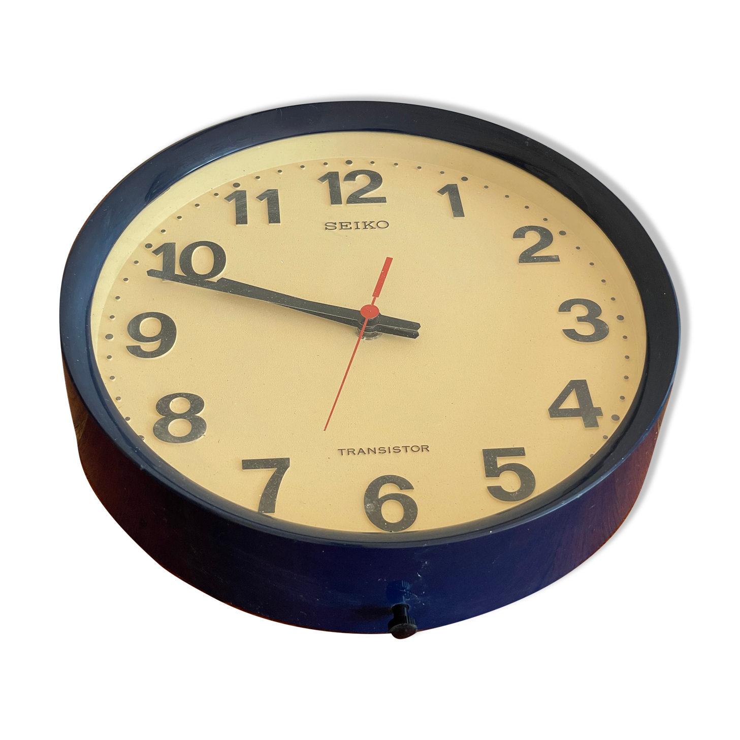 Blue Seiko round clock