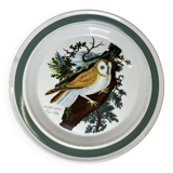 Portmeirion, English porcelain plate with owl decoration, 20th century