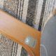 4 chairs wood and fabric 70s