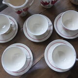 Badonviller porcelain floral pattern coffee set 2008120