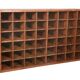 Old professional piece of furniture - postal sorting with 48 lockers in Burmese teak