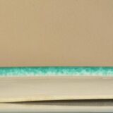 Square dish in glazed ceramic, scarified, signed Jacques Sagan Vallauris,