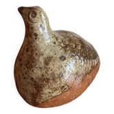 Bird call sculpture, zoomorphic stoneware, La Borne, Puisaye