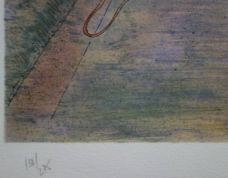 Rolf RAFFLEWSKI: Garden of Paris with a Kiss, original signed lithograph