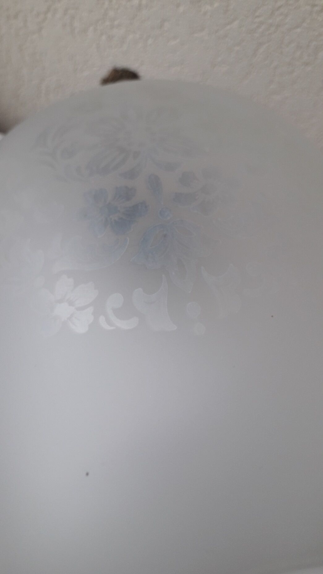 Glass and bronze pendant lamp