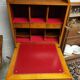 cherry wood secretary with lyre base from the 50s-60s