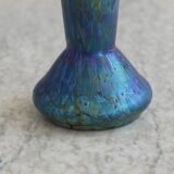 Vase in iridescent Glass Art new of PEACKOCK