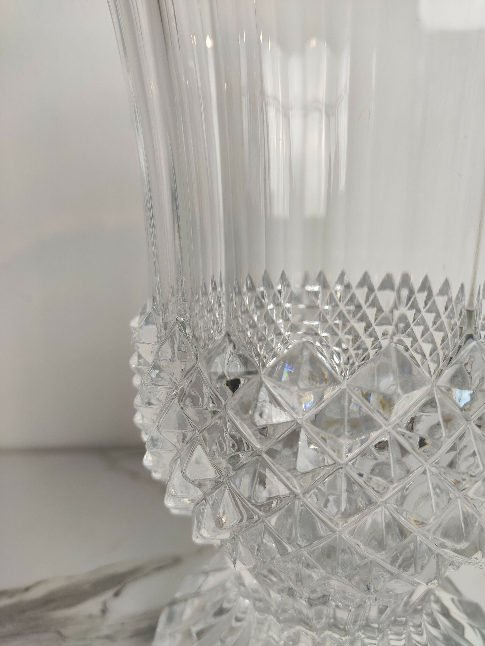 Medici carved crystal vase