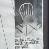 6x 'Windsor' dining chairs by Jørgen Anker Heegaard, Fritz Hansen, 1940