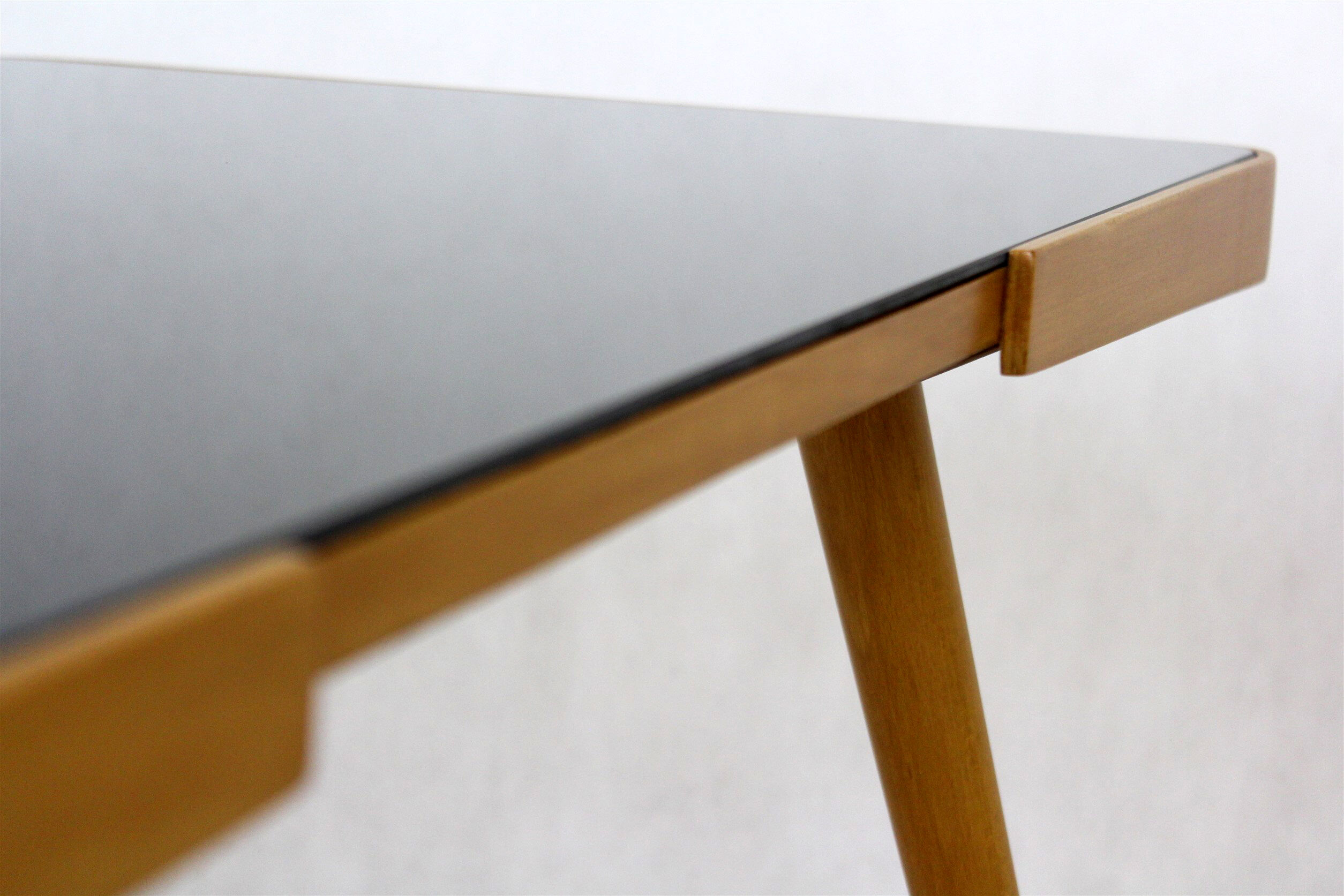 Coffee Table with Black Glass Top by Jiří Jiroutek for Cesky Nabytek, 1960s